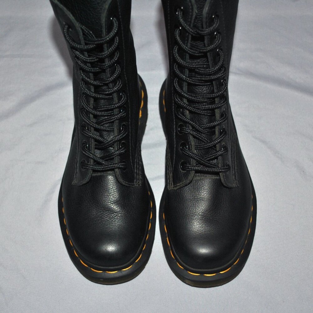 Dr. Martens Boots Size Women's 5 Black Virginia Leather 1490 Mid Calf Boots - Picture 9 of 11